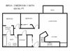 2 Bedroom Floor Plan